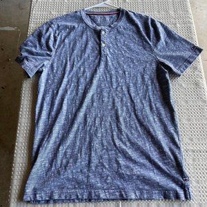 Tommy Hilfiger Blue/White Striped V-Neck Men's L